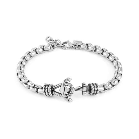Armband Herren mit Anker Verschluss Armband für Ihn in Edelstahl