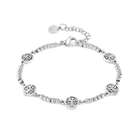 Bracciale Motifs Albero della Vita Bracciale decorato in acciaio