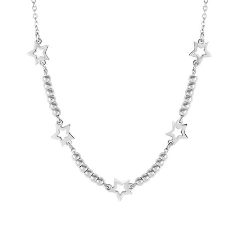 Collana Motifs Stelle Collana in acciaio con decorazioni