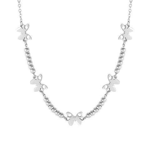 Collana Motifs Farfalle Collana in acciaio con pendenti