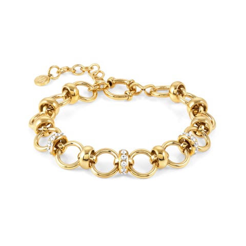 Bracelet Unconditionally avec chaîne Bracelet en acier anallergique avec zircones cubiques
