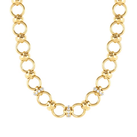 Collier Unconditionally avec chaîne Collier en acier anallergique avec zircones cubiques