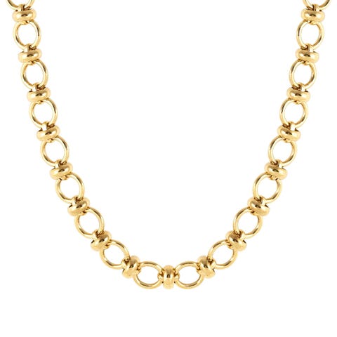Unconditionally chain necklace, long Stainless steel necklace with PVD finish 