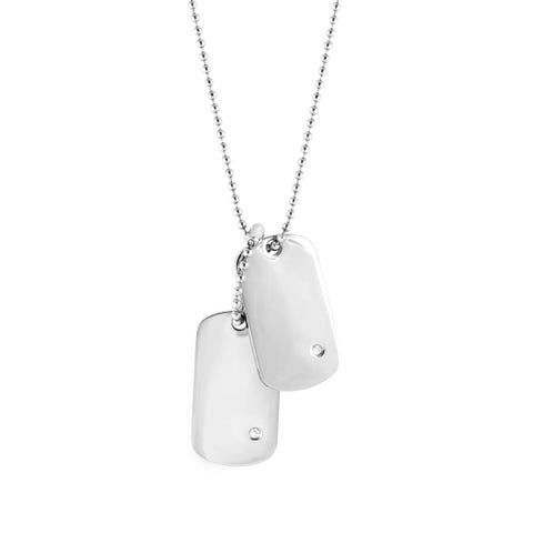 Made For You necklace for Him Stainless steel jewel to personalise, sold online only
<h5><strong>Important note</strong>: It is possible to engrave only one of the tag pendant through the form on the site. If you wish to add an engraving to the second pendant please contact us at customerservice@nomination.com</h5>.