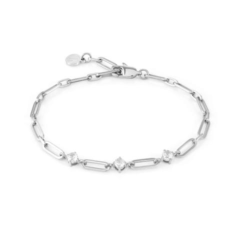 Chainsofstyle bracelet with stones Stainless steel bracelet with Cubic Zirconia