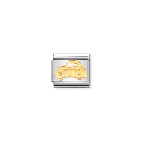 Composable Classic Link Car in bonded yellow gold Car Link in bonded yellow gold and stainless steel