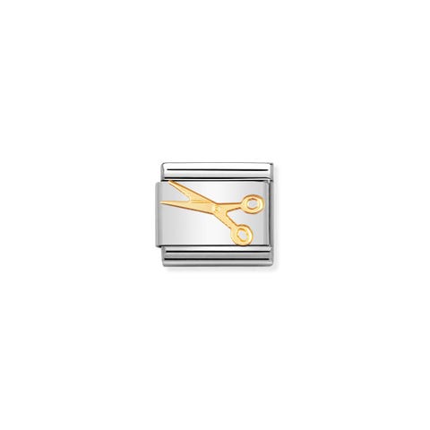 Link Composable Classic en Or petits Ciseaux Link en Acier avec Symboles Loisirs et Passions en Or