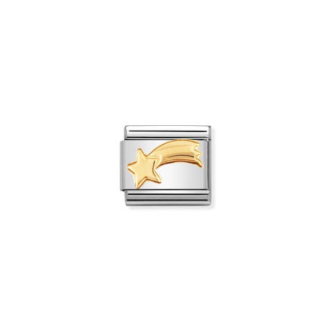 Composable Classic Link Shooting star in Gold Link in bonded yellow gold with Christmas symbol