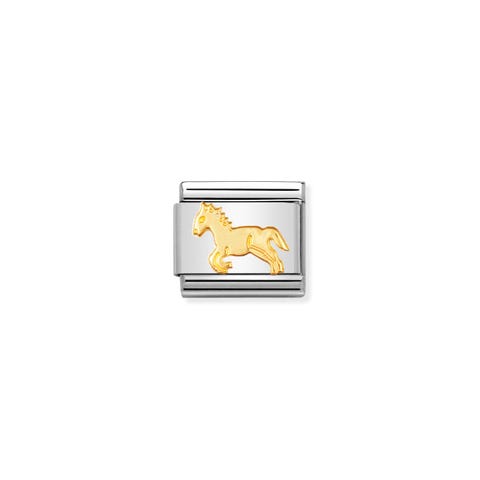 Composable Classic Link Horse in Bonded gold Link in bonded yellow gold with Animal symbol