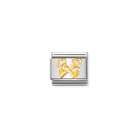 Composable Classic Link Keys Link in bonded yellow gold with Keys of Heaven