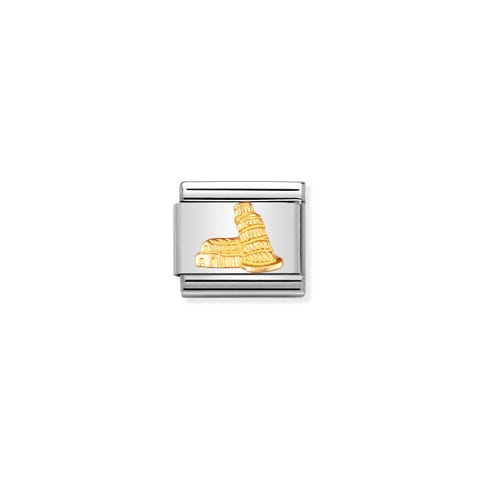 Link Composable Classic Tour de Pise Link en Or 750 avec Monument symbole de la ville de Pise