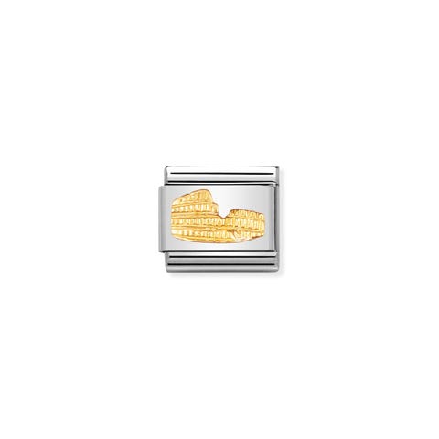 Composable Classic Link Colosseum Link in bonded yellow gold with Italian Monument symbol