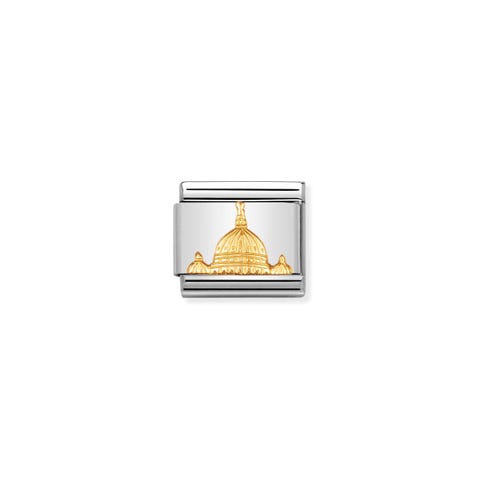 Composable Classic Link St. Peter's Basilica Link Monument symbol in bonded yellow gold