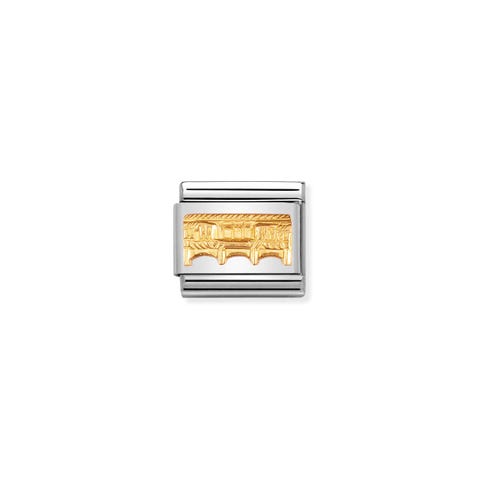 Composable Classic Link Ponte Vecchio in Gold Link in bonded yellow gold with Ponte Vecchio in Florence