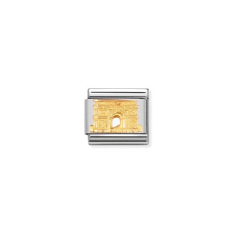 Composable Classic Link Triumphbogen Paris Link mit Symbol der Stadt Paris 750er Gelbgold