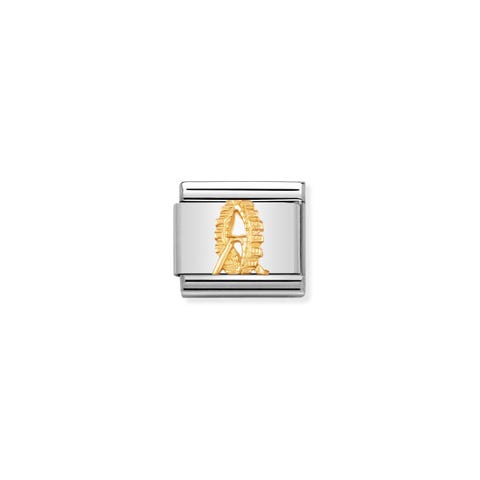 Composable Classic Link Riesenrad Wien Link 750er Gelbgold mit Symbol der Stadt Wien