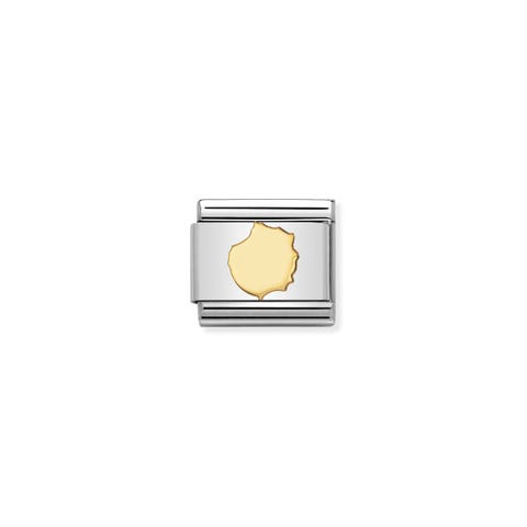 Composable Classic Link Gran Canaria Insel Link Edelstahl und 750er Gelbgold Symbol Kanarische Insel