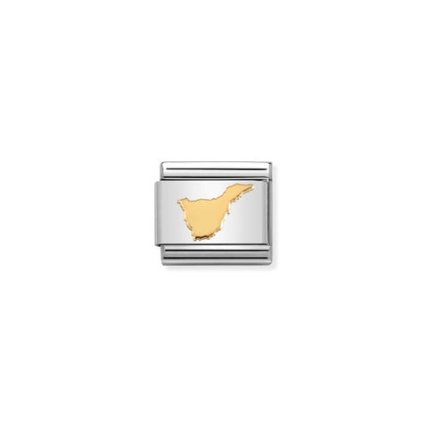 Composable Classic Link Teneriffa Link Edelstahl und 750er Gelbgold mit Kanarischer Insel