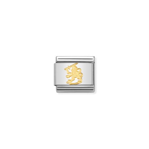 Composable Classic Link Finnischer Löwe Link 750er Gelbgold mit typischem Symbol Finnlands