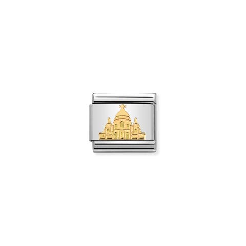 Composable Classic Link Montmartre Paris Link 750er Gelbgold mit französischem Symbol in Relief