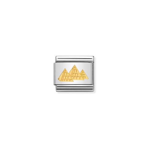 Link Composable Classic Pyramides Link avec symbole égyptien en Or jaune 750