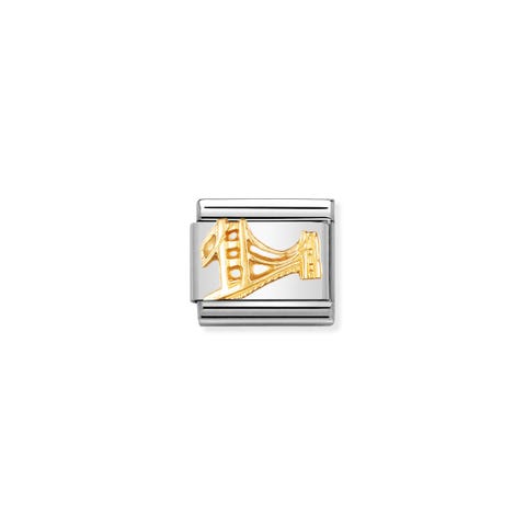 Composable Classic Link Golden Gate Bridge Link 750er Gelbgold mit Symbol Golden Gate Bridge