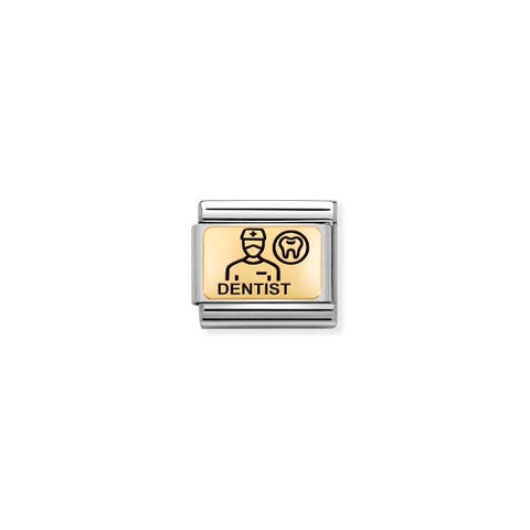Composable Classic Link Zahnarzt Link in Edelstahl und 750er Gold