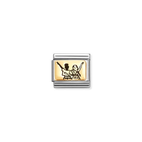 Composable Classic Link, Concert Friends Stainless steel Link, bonded yellow gold, girlfriends symbol