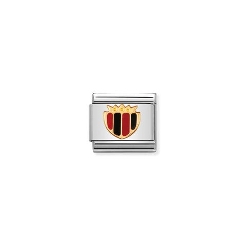 Link Composable Classic Ecusson rouge noir Link avec écusson en Or 750 et Email