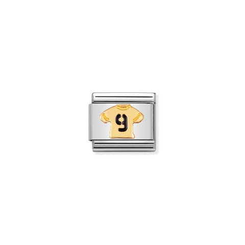 Composable Classic Link T-shirt Number 9 Stainless steel and bonded yellow gold Sports symbol Link