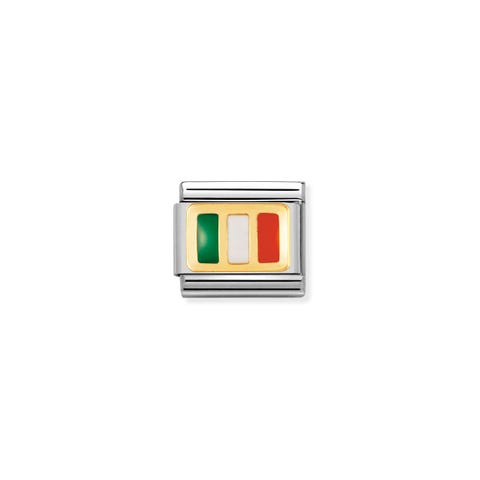 Link Composable Classic Bandera Irlanda Link en Oro 750 y esmalte con símbolo de bandera