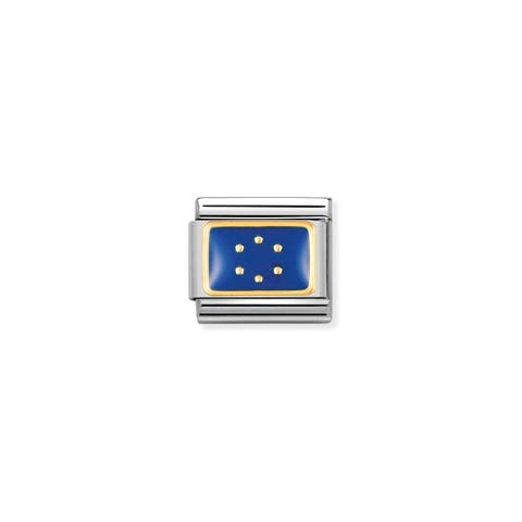 Link Composable Classic Drapeau Union Européenne Link avec le drapeau de l'Union Européenne en Acier