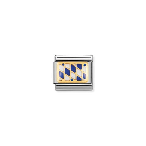 Link Composable Classic Drapeau Bavière Link drapeau européen en Email blanc et bleu