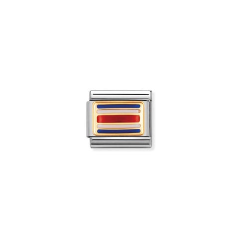 Link Composable Classic Costa Rica Link en Oro 18K con bandera