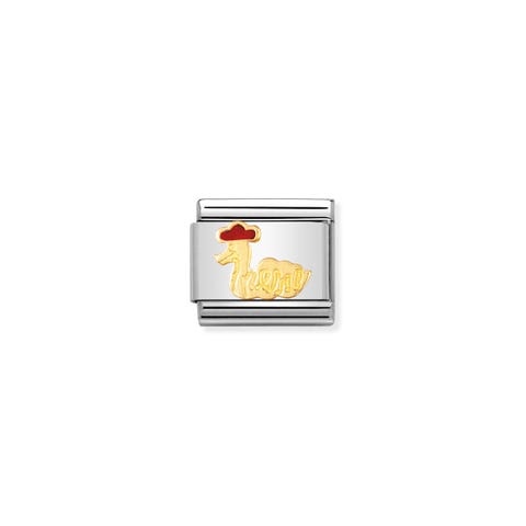 Link Composable Classic Nessie Link avec symbole de l'Ecosse en Or 750 et Email