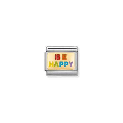 Composable Classic Link Be happy Regenbogen Link in Farbe mit Schrift