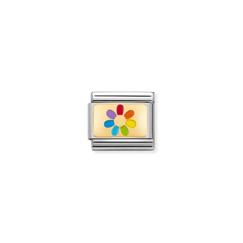 Composable Classic Link Rainbow Flower Link with coloured symbol