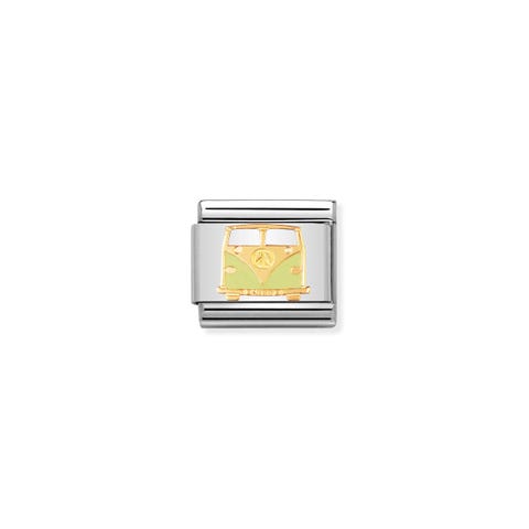 Link Composable Classic Camionnette Hippie Link en Acier et Email coloré