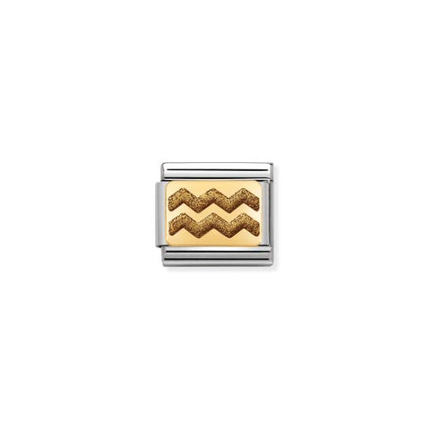 Link Composable Classic zig zag doré Link plaque décorative en or 18K et émail