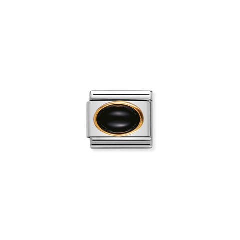 Composable Classic Link Scorpio Birthstone Link in bonded yellow gold with oval and natural stone