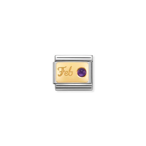 Composable Classic Link February Link with 18K gold with Amethyst