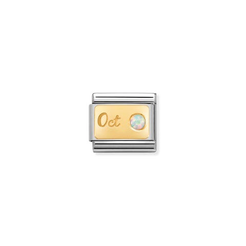 Composable Classic Link October Link with 18K gold and White Opal