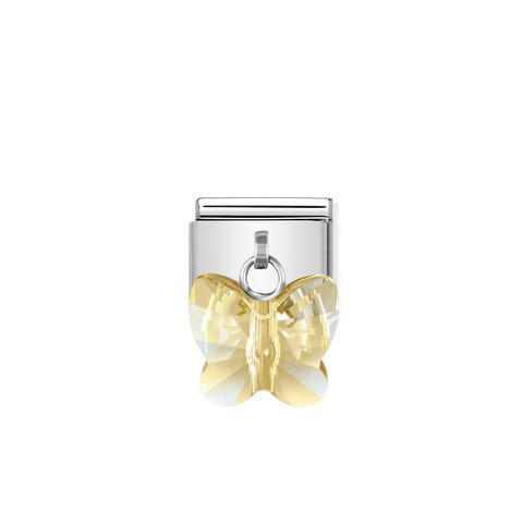 Link Composable Classic con Farfalla Oro Link con Pendente farfalla Oro