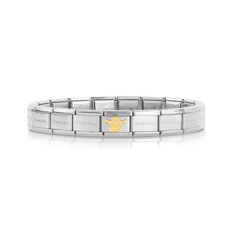 Bracelet Composable Classic avec Ange en or Bracelet avec symbole religieux en Or 750