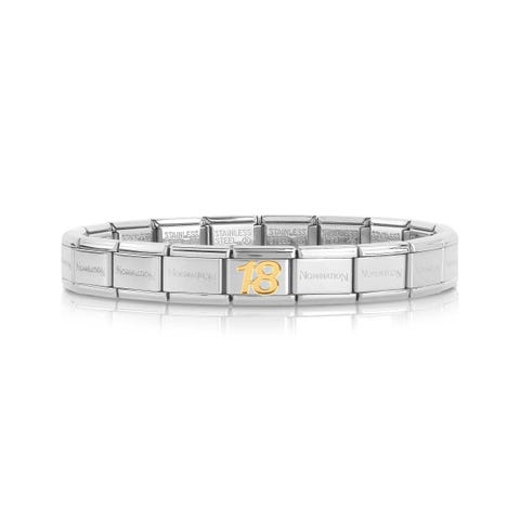 Bracelet Composable Classic avec numéro 18 Bracelet avec numéro en Or jaune 750