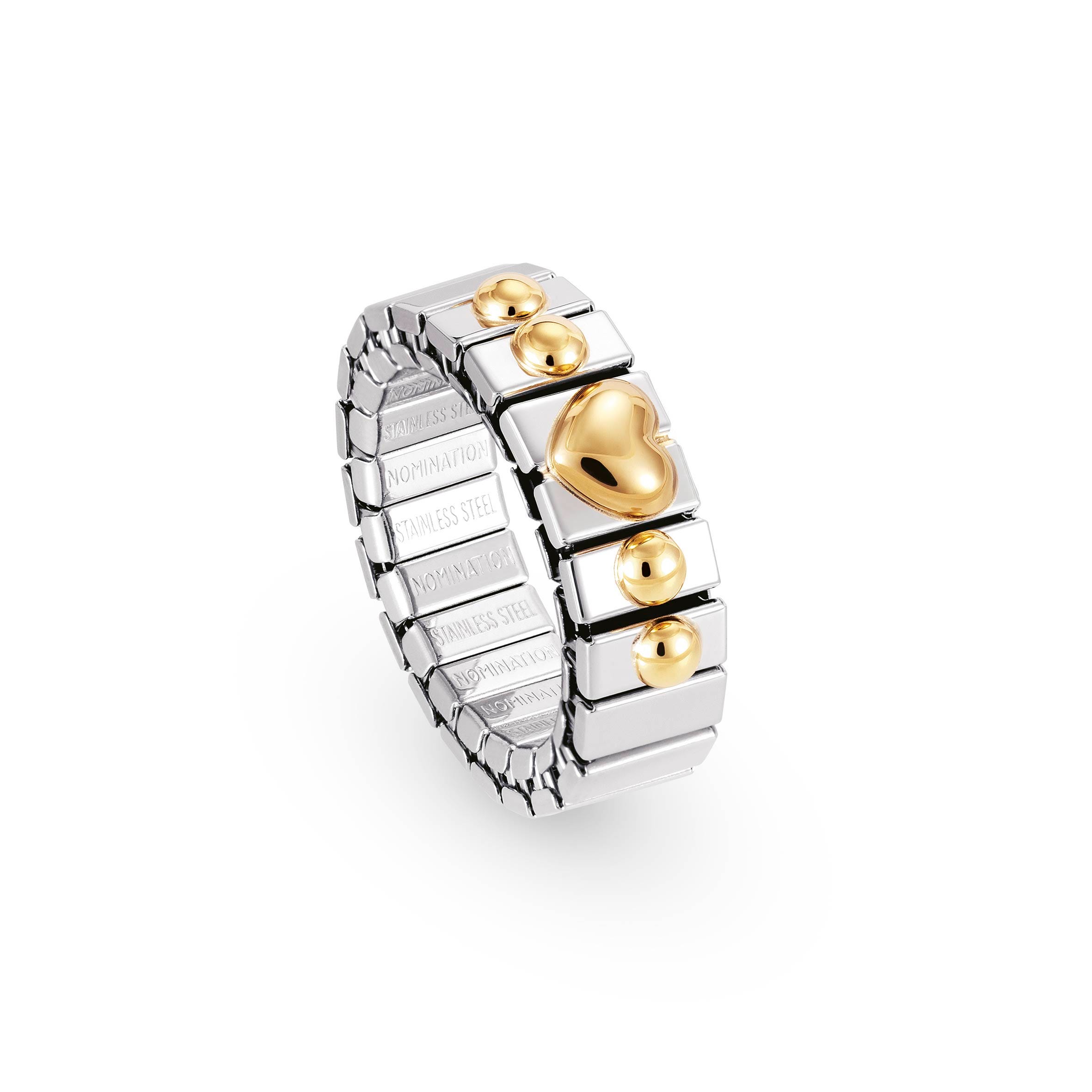 Nomination Anello estensibile con Cuore in Oro