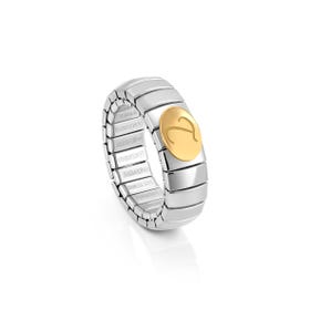 Stretchable Ring with Letter T in 18K Gold Nomination 040005 020