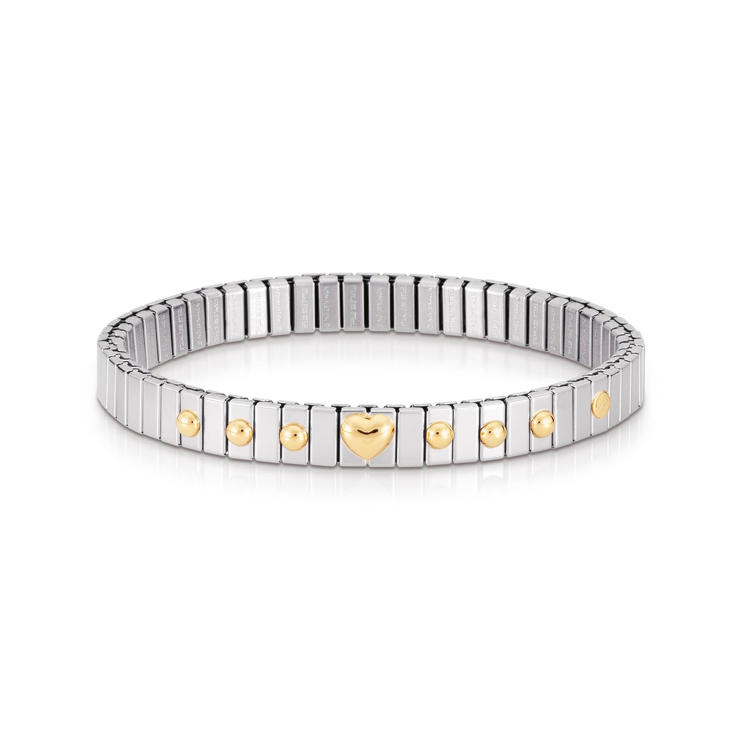 Nomination Bracciale estensibile con Cuore in Oro