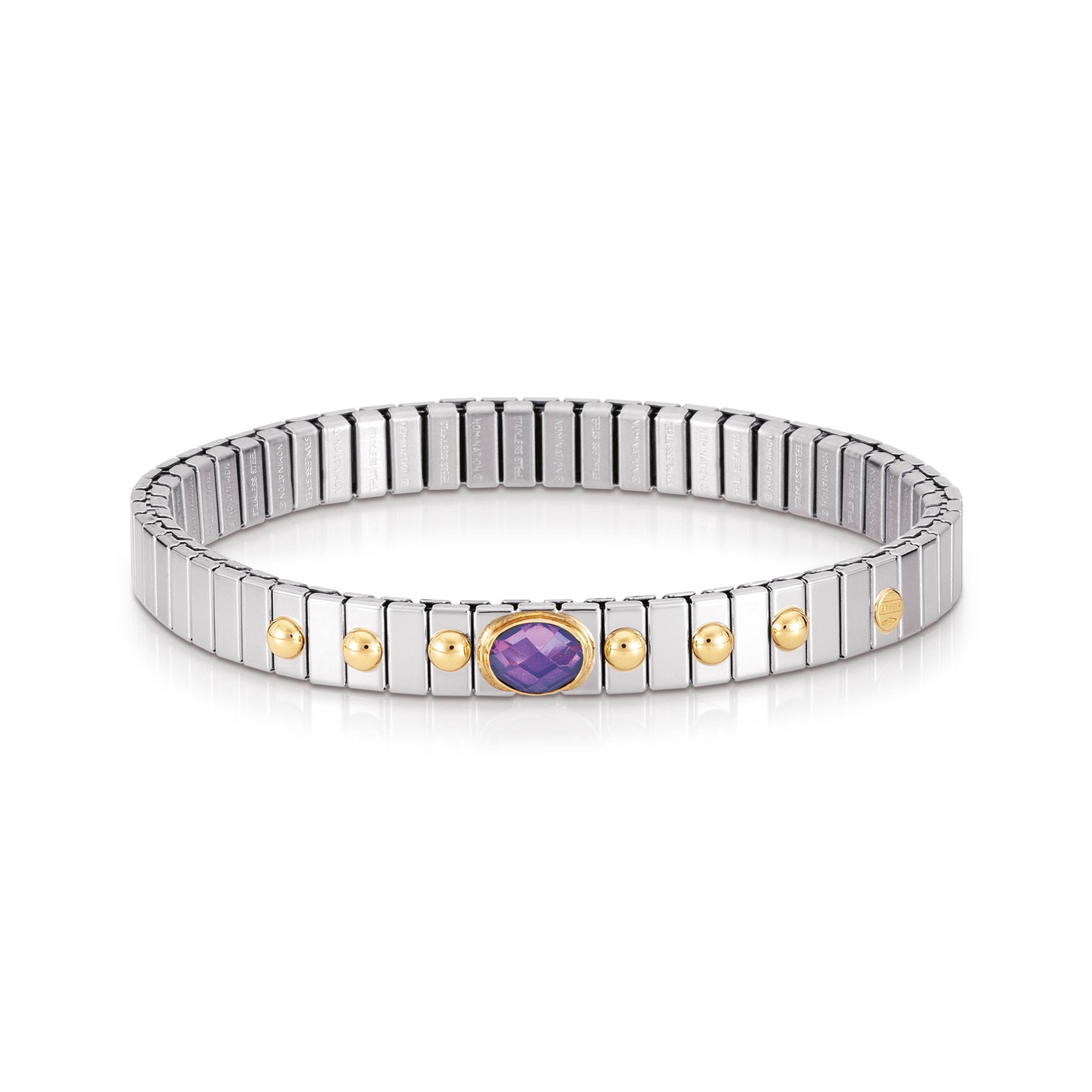 Nomination Bracciale estensibile con Pietra sfaccettata
