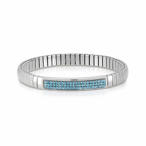 Bracelet extensible Glitter avec zirconium colorés Bracelet extensible en Acier et Cristaux